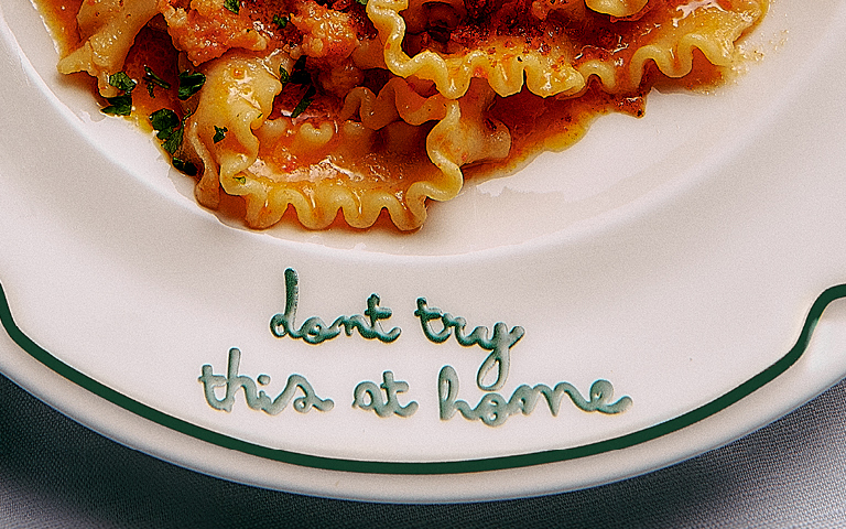 Plate of lasagne for Restaurant Month 2025