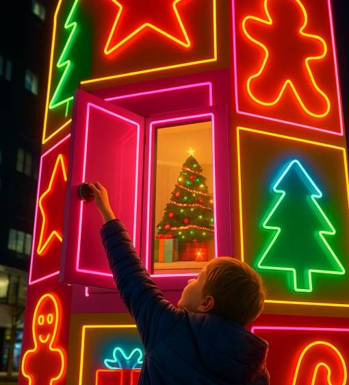 Queen Street Christmas columns