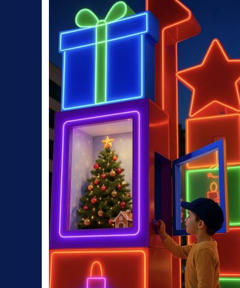 Queen Street Christmas columns