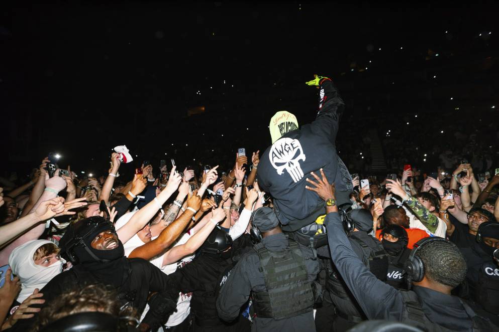 Crowd with Rocky
