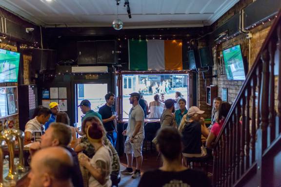 Interior of a bar