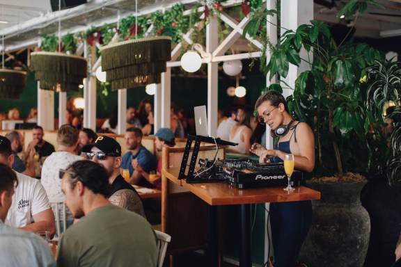 Interior of a bar