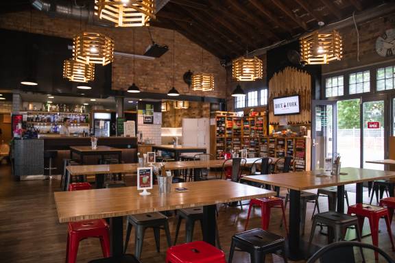 View of tables and board games