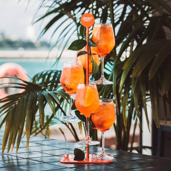 Wynyard Pavilion Aperol spritz tree Wynyard Pavilion Aperol spritz tree