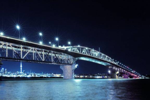 Matariki evening lights bridge Matariki evening lights bridge