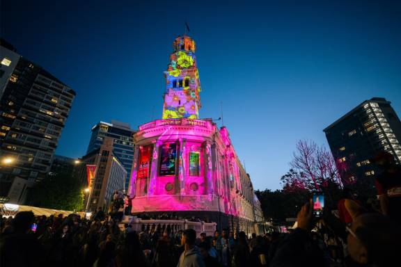 Town Hall Diwali Story Projection BNZ Auckland Diwali Festival