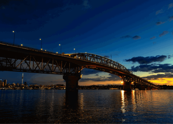 Waitangi Day Vector Lights Auckland Harbour Bridge