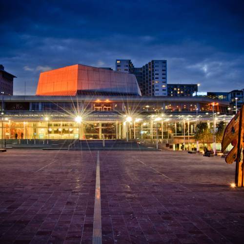 city centre at night