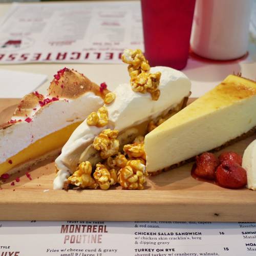 Platter of dessert pie