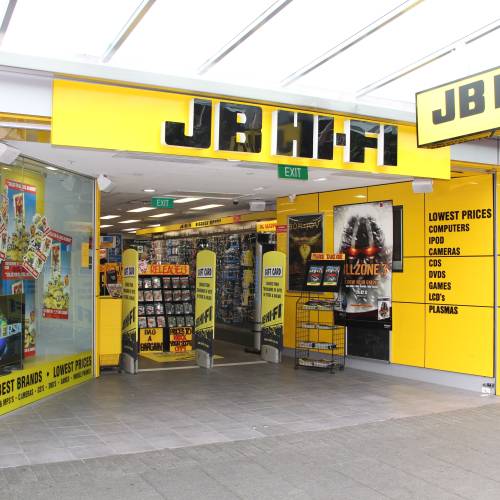 Outside the JB Hi-Fi store