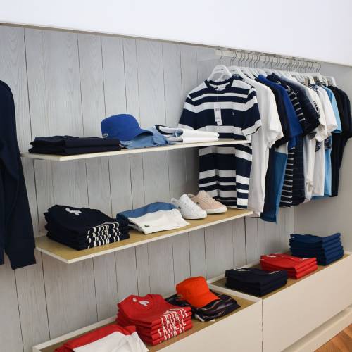 Mens casual clothing on display