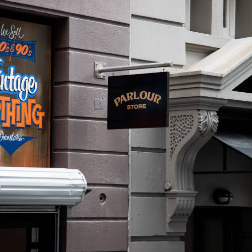 Parlour store sign