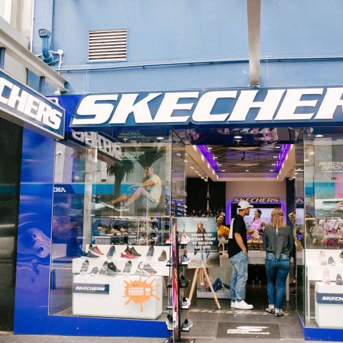 Outside view of the skechers store