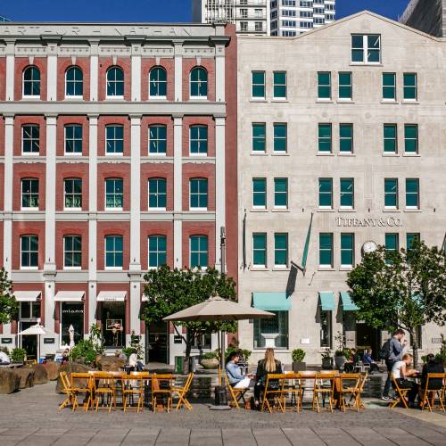 View of Tiffany & Co. from Britomart square area