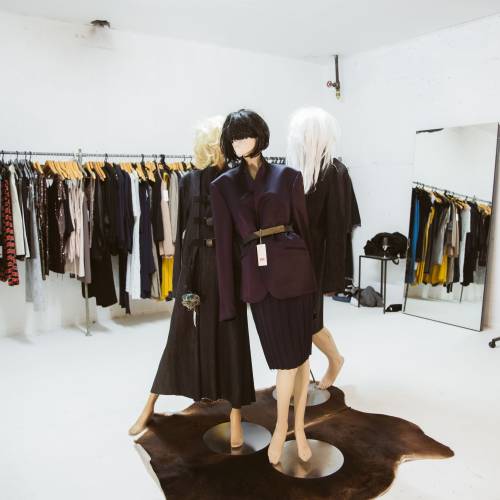 Mannequins displaying dresses