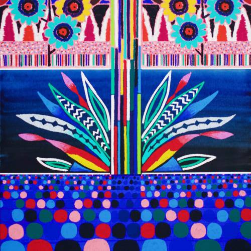 Darryn George, Mara #25, 2020, pastel and acrylic on canvas