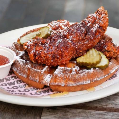 Fried chicken and waffles - Lowbrow
