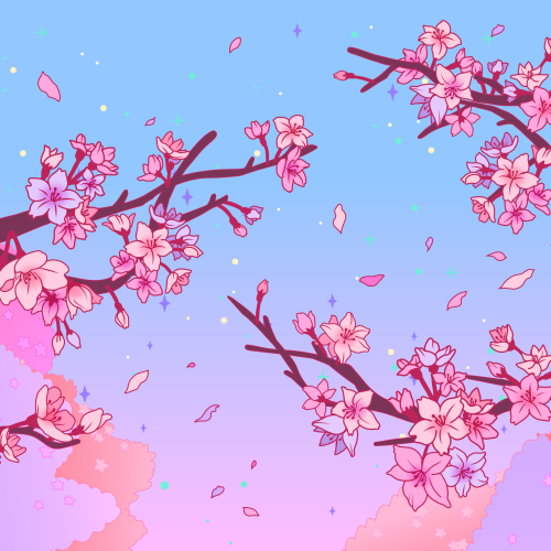 Pink blossom spring