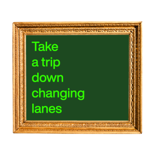 changing lanes correct banner