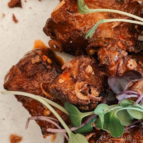 Sticky Harissa &amp; Soy Honey Pork Belly Bites