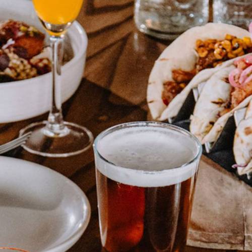 $69pp bottomless brunch Reign & Pour