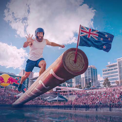 Red Bull up the mast