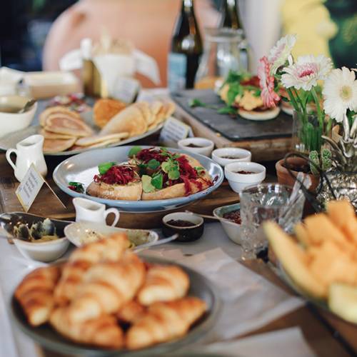 Grazing Tables at a Bottomless Brunch Celebration at the Lula Inn