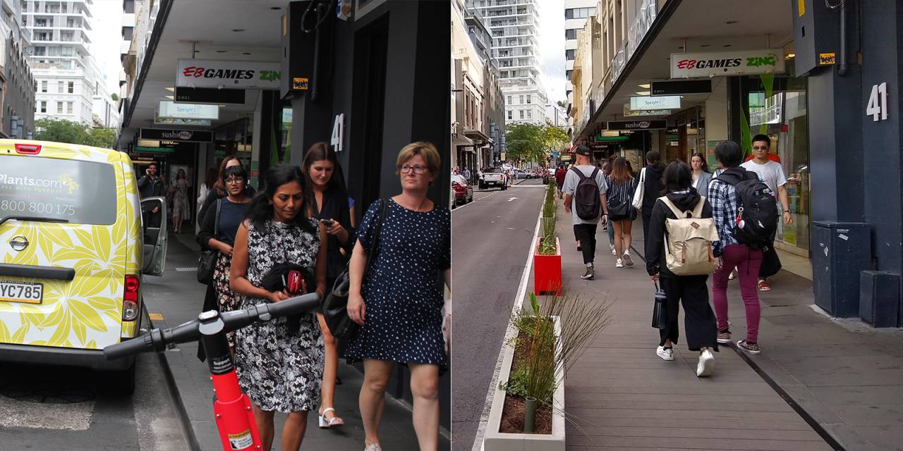 High Street stage 2 - Before and After - outside EB games