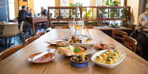 tapas and wine