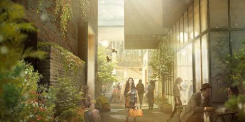 Spaces for eating, drinking and shopping