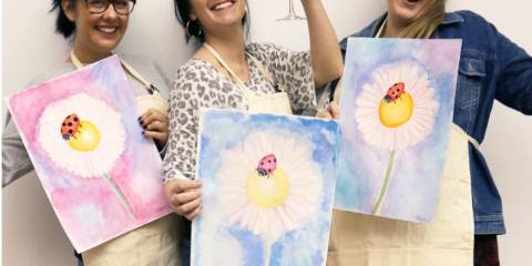 Watercolour and wine