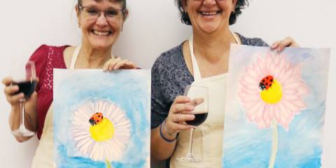 Watercolour and wine