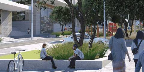 Concept image of linear park east of Victoria Park