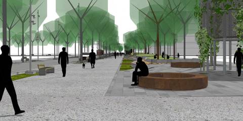 Artist's Impression of Daldy Street Linear Park extension