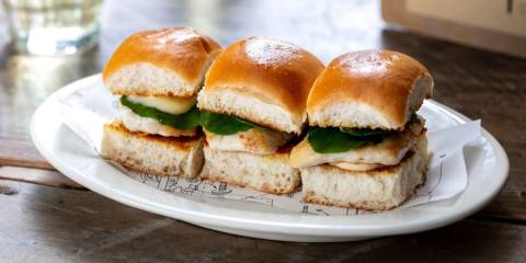 Depot eatery & oyster bar - Turbot sliders with pickled lemon mayo 