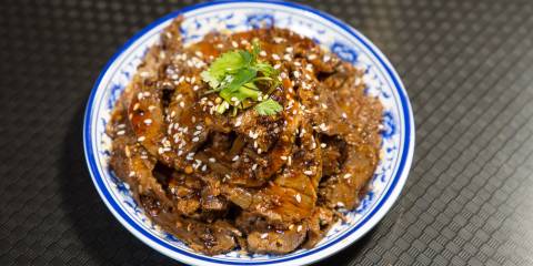 Sliced beef and ox tongue in chilli sauce