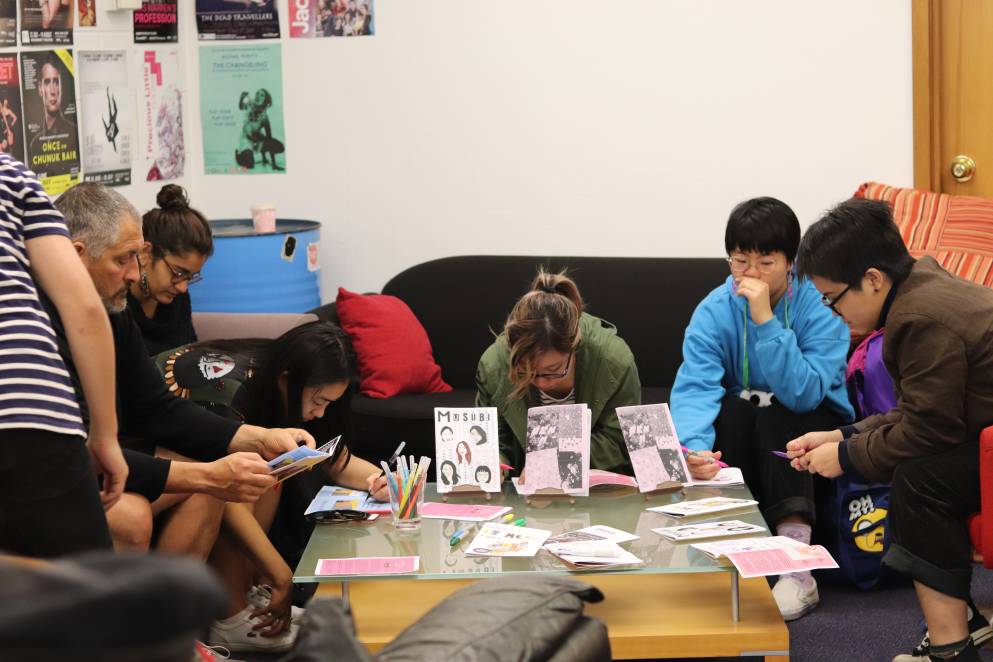 Block Printing with the Migrant Zine Collective 