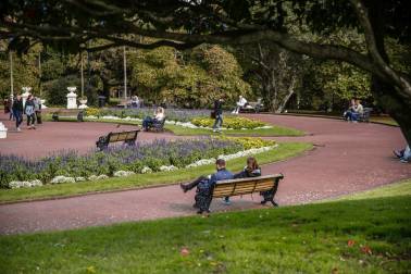 Benches in a park