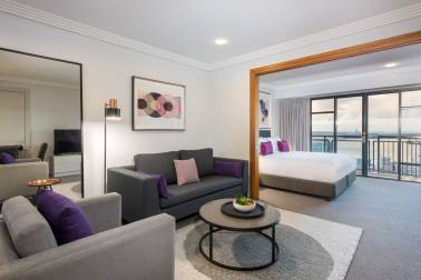 Interior of hotel room