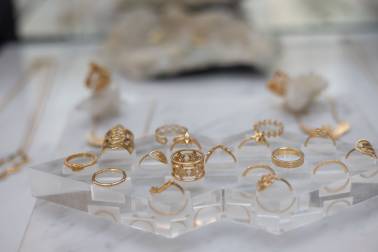 Rings on display