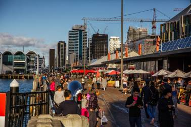 People by the wharf