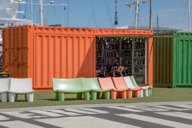 Exterior of the container