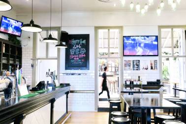 Interior of a bar
