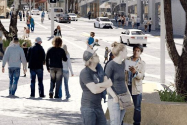 Artist's impression of Victoria Street outside Aotea Station