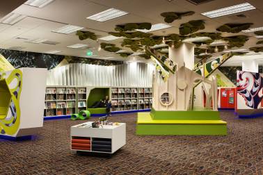 Kids section at the library