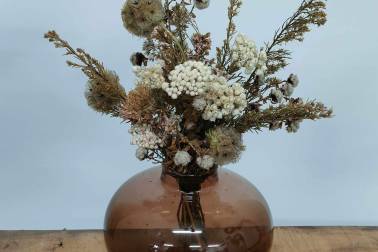 Mini Dried Floral Posy & Donny Vase $45