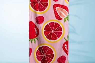 Seaside Supplies Velour Beach Towel Fruit Bowl 75x150cm