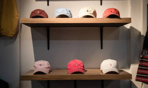 Hats on display