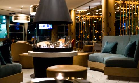 Interior of bar