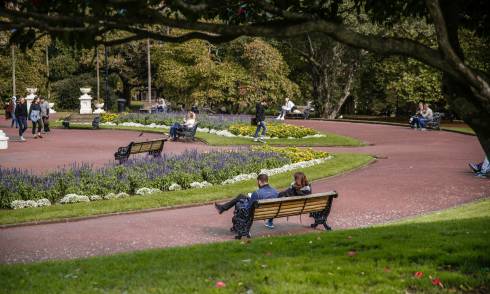 Benches in a park